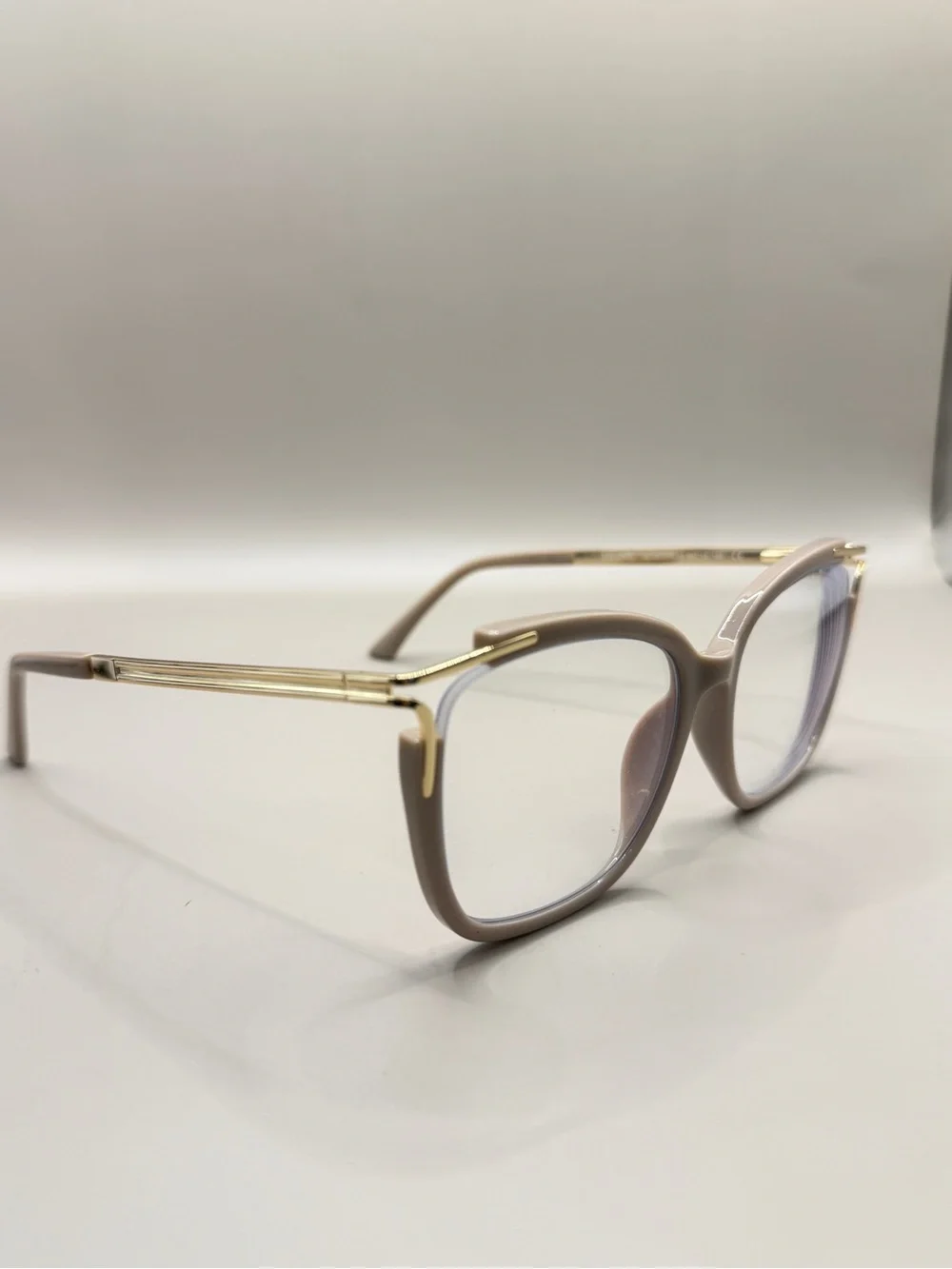 Zeelool Womens Nude Beige Frame Glasses - Fashion Optical, Unknown prescription
